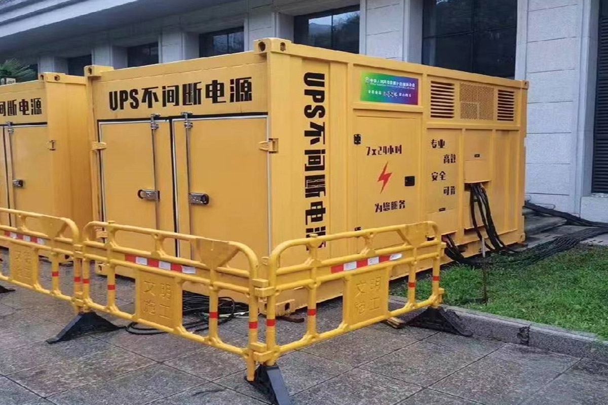 来宾发电机租赁施工现场