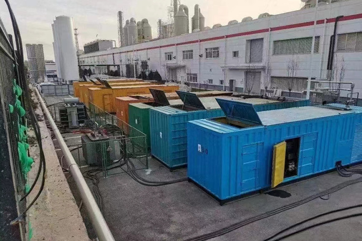 来宾发电机租赁施工现场